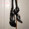Rosa Clip-Toe-Schnürsandalen aus Leder mit Schnalle und Kreuzriemen für Damen, 2025, Neuankömmling, Stiletto-Absätze, Freizeitschuhe, sexy