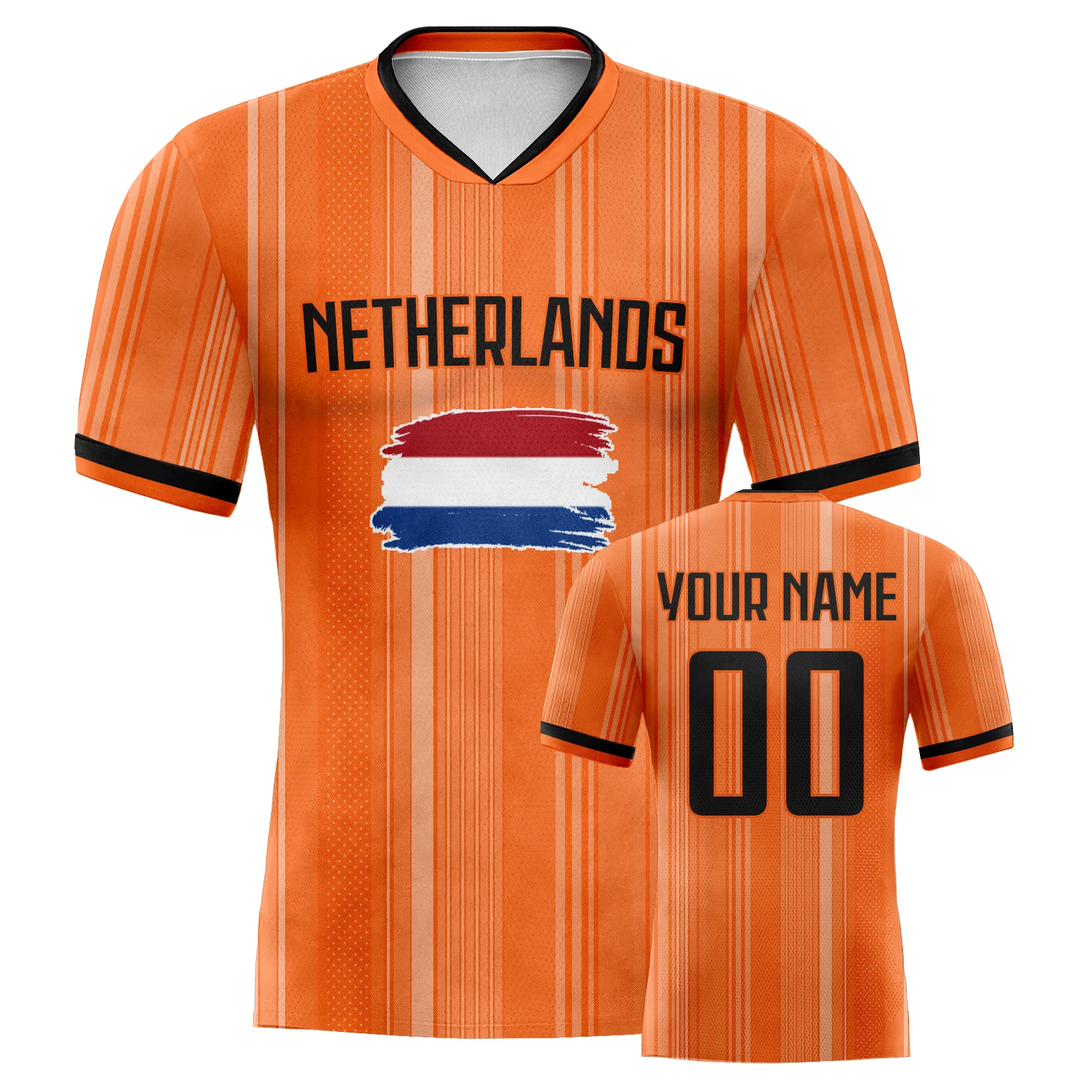Maillot de football néerlandais personnalisé, maillot de football personnalisé avec nom et numéro, maillots de football d