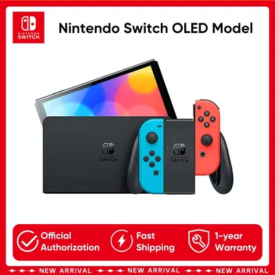 Original Nintendo Switch OLED Model 7 Inch Screen Joy‑Con Handle Enhanced Audio Adjustable Console Stable TV Mode Video Game