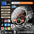5G/4G All-Network Smart Watch 1.95 pollici AMOLED 2100mah Batteria 8GB + 128GB RAM 900W Fotocamera GPS WIFI Google APP Scarica Smartwatch