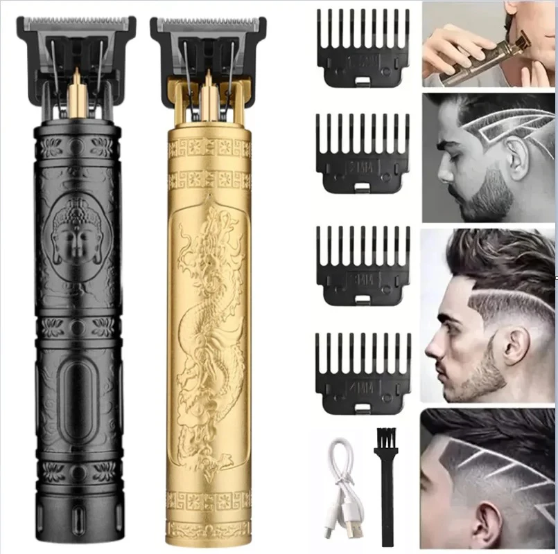 Vintage Elektrische Rasierer Barber Cordless Haar Schneiden Maschine USB Lade Haar Trimmer Tragbare Haar Clipper Geeignet Für Männer Image