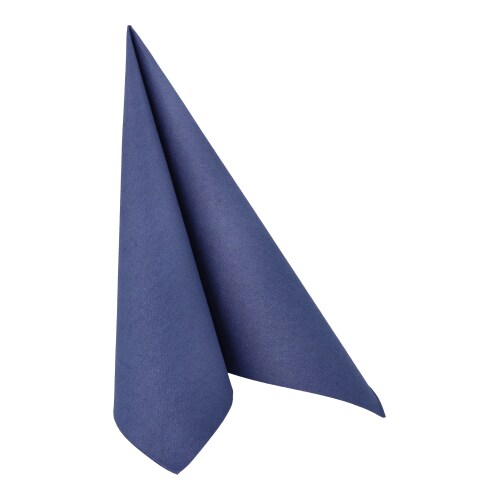 PAPSTAR 50 Servietten "ROYAL Collection" 1/4-Falz 40 cm x 40 cm dunkelblau in Papierverpackung (89410, 50 Stück) Image