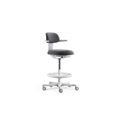 Arbeitsstuhl / Counterstuhl TOP WORK 40 W Sitz Stoff / Rücken Stoff dunkelgrau hjh OFFICE Image