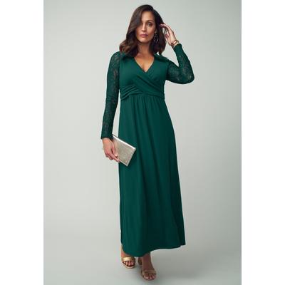 Plus Size Women's Lace Sweetheart Dress by Jessica London in Emerald Green (Size 28 W)