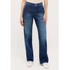 Relax-fit-Jeans ANGELS "LIZ WORKER", Damen, Gr. 46, Länge 28, blau (blau used), Denim/Jeans, Obermaterial: 91% Baumwolle, 6% Polyester, 3% Elasthan, casual, relaxed fit lang, Jeans, mit großen Vordertaschen und Fade-Out Effekten