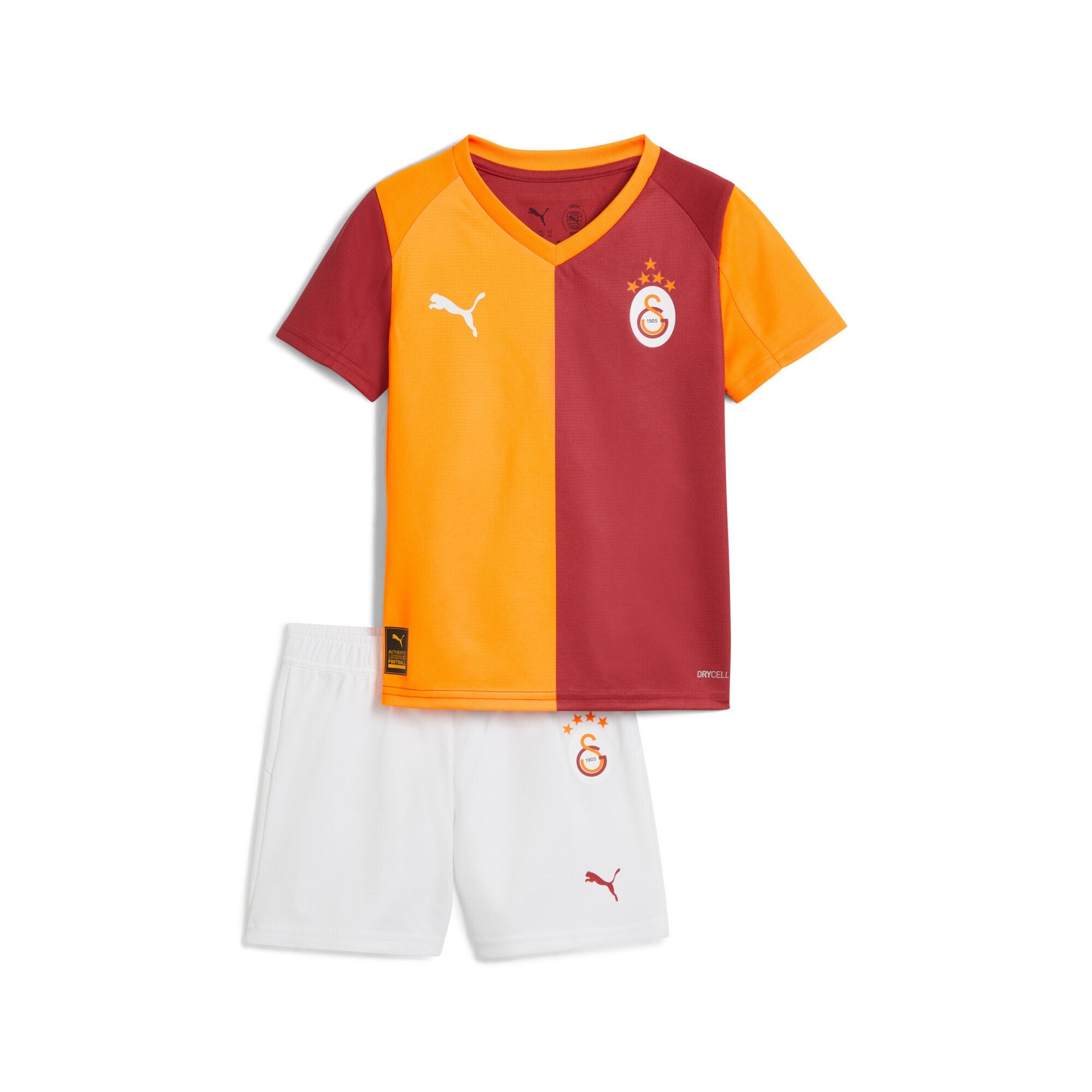 Trainingsanzug PUMA "Galatasaray SK 25/26 Heimtrikot-Minikit Kinder", Jungen, Gr. 116, orange (rot rhythm intense orange), Obermaterial: 100% Polyester; Rippe: 100% Polyester, Sportanzüge Trainingsanzug