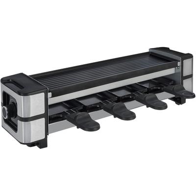 GUTFELS Raclette "RACLETTE 4005", schwarz (schwarz, inox), B:51,9cm H:12,6cm T:12cm, Raclettes, 600 Watt, 4 Personen