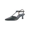 Slingpumps PAUL GREEN "Paul Green Pumps Glattleder", Damen, Gr. 38,5, schwarz, Glattleder, elegant, Schuhe