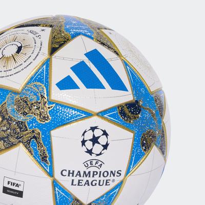 Fußball ADIDAS PERFORMANCE "UCL LGE" Gr. 5, weiß, dunkelblau, pantone, gold metallic, Bälle, Kinder, 5, 0,4 g, Champions League, B:22,3cm in Gr. 5 H:17,3cm in Gr. 5 T:22cm in Gr. 5