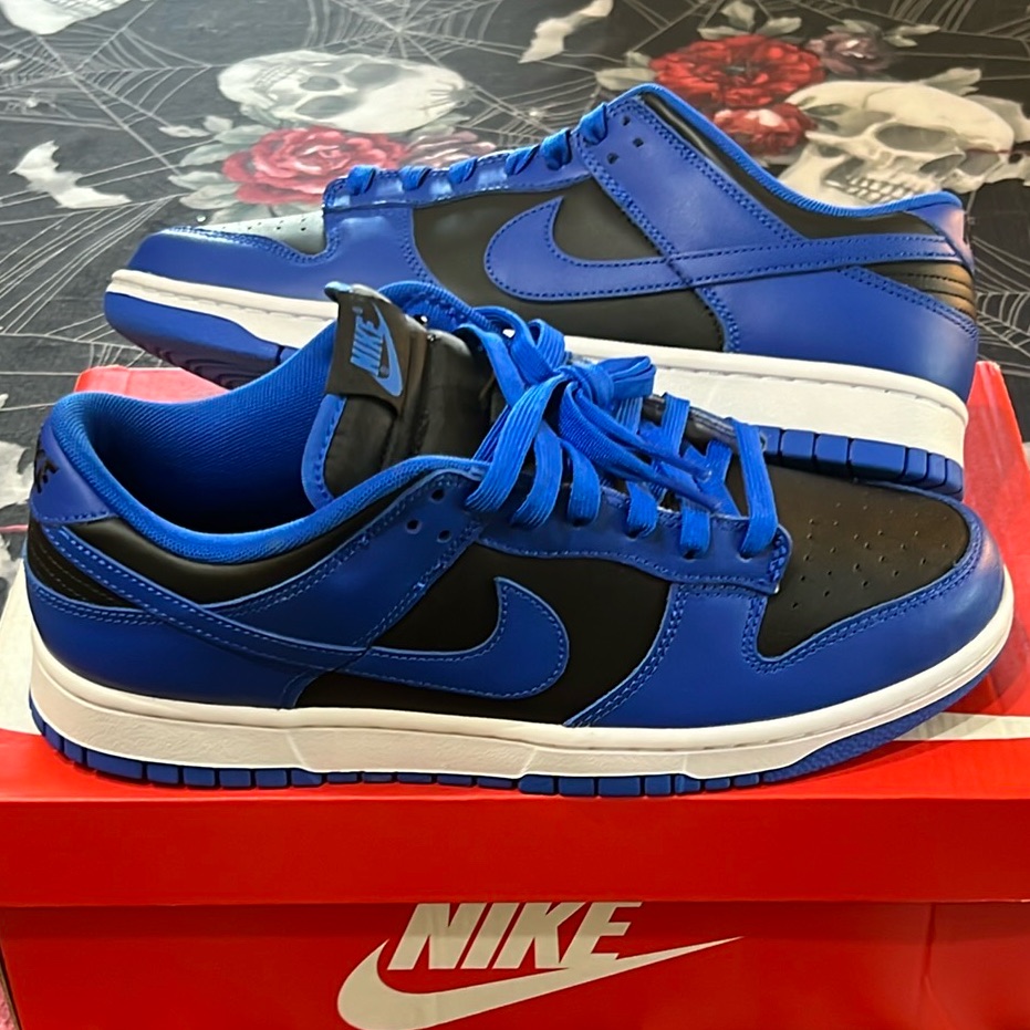 Nike Shoes | Ds 2021 Nike Dunk Low Retro Hyper Cobalt Mens Sz 9.5 Dd13191-001 Rare | Color: Black/Blue | Size: 9.5