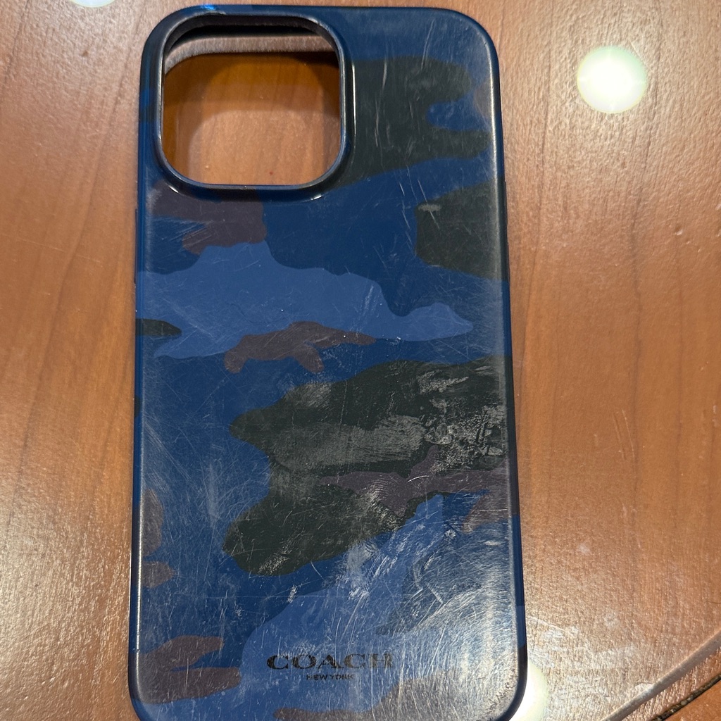 Coach Cell Phones & Accessories | Coach Blue Camouflage Phone Case | Color: Black/Blue | Size: Os