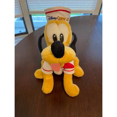 Disney Toys | Disney Cruise Line Pluto Bean Bag Plush Sailor Dog Dcl Disney Puppy Dog | Color: White/Yellow | Size: One Size