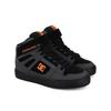 Sneaker DC SHOES "Pure High-Top EV", Kinder, Gr. 3,5(34,5), grau (grau, schwarz, orange), Obermaterial: Leder / Futter: Textil / Außensohle: Gummi, Schuhe