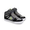 Sneaker DC SHOES "Pure High-Top EV", Kinder, Gr. 10,5(27,5), schwarz (schwarz, grau, grau), Obermaterial: Leder / Futter: Textil / Außensohle: Gummi, Schuhe