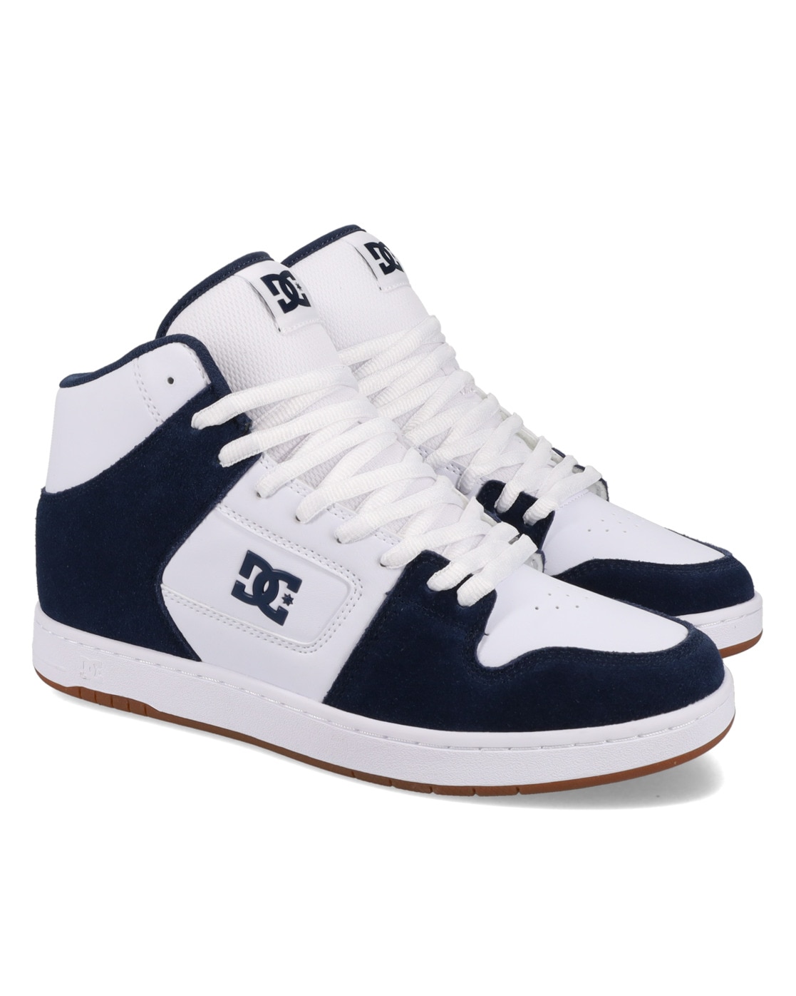 Sneaker DC SHOES "Manteca 4 Hi", Gr. 8,5(41), weiß (navy, weiß), 51.34% Leder, 48.66% Synthetikmaterial, Schuhe Image