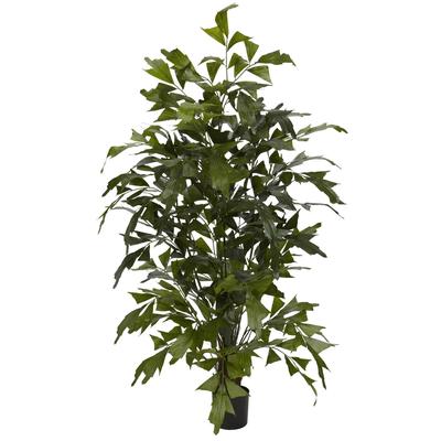Realistic Fishtail Palm Tree - 4.5Ft Artificial Silk Tree Indoor, Home Decor, Office Plant - 4.5ft.