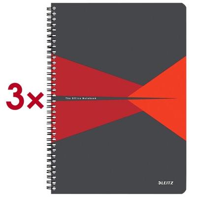 Leitz 3x Collegeblock »Office 4498« A5 kariert rot Image