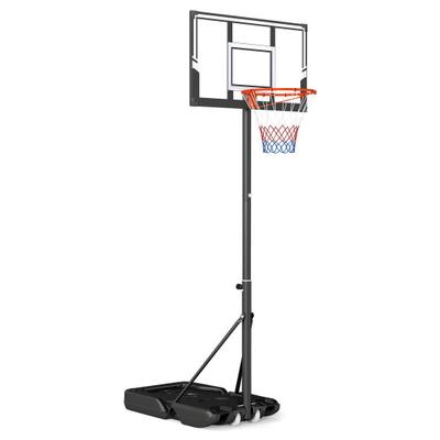 Costway 3.3-10 Feet Portable Basketball Hoop Adjustable with Base and Wheels