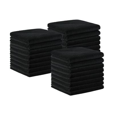 Arkwright Home Bck2U Terry Mircofiber Salon Towel 16x27 Black (24/Pack) (PNP915109BK) 24/PK Salon Towels & Facial Cloths
