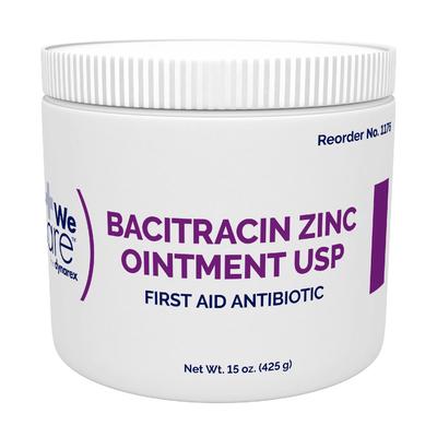 WeCare First Aid Antibiotic Bacitracin Zinc Ointment 15 oz. Jar (826465_EA) 1/EA WeCare™ First Aid Kit Refills