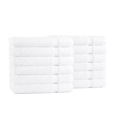 Arkwright Home Admiral Bath Towel 25x54 White (12/Pack) (P-ADM-BATH-135) 12/PK Bath Towels