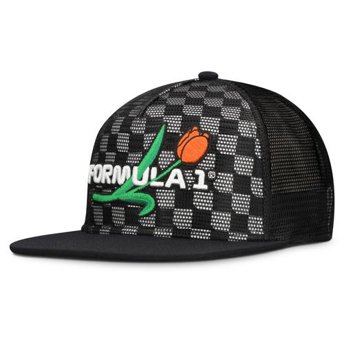 Formula 1 Dutch Drift Flatbrim Adjustable Meshback Cap - Black Unisex