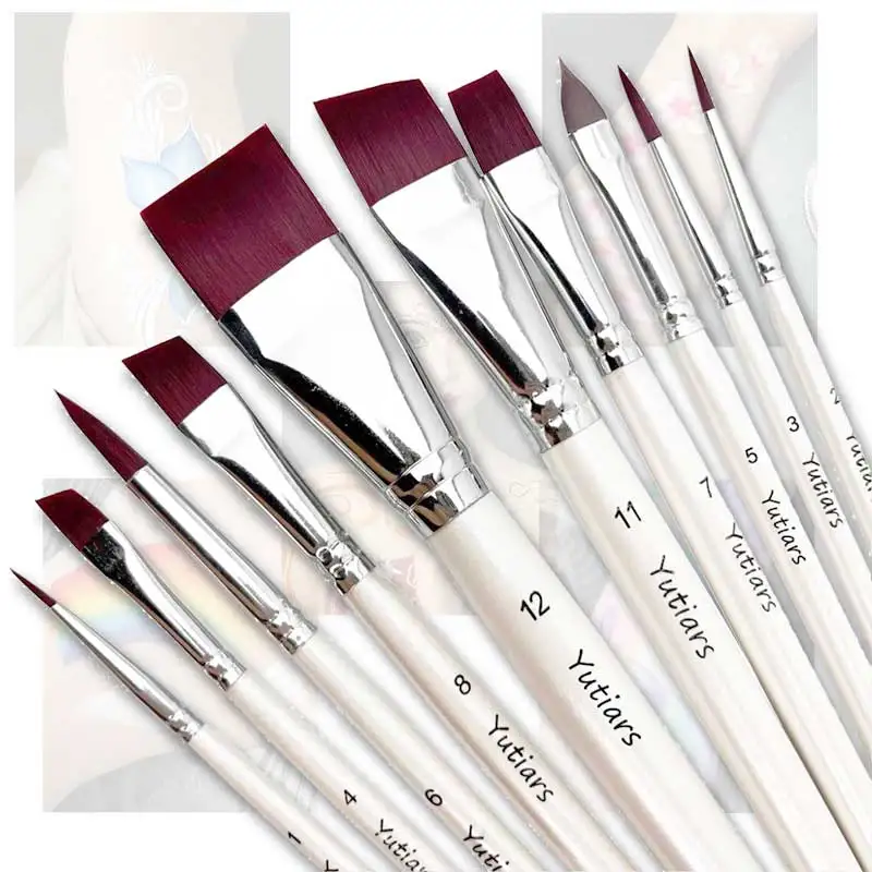 10 professionelle Linderungsstifte für die Gesichtsmalerei – Dome Peak Design, runde Pinselstifte aus gemischtem Material für Bühnen-Make-up-Künstler, langlebig