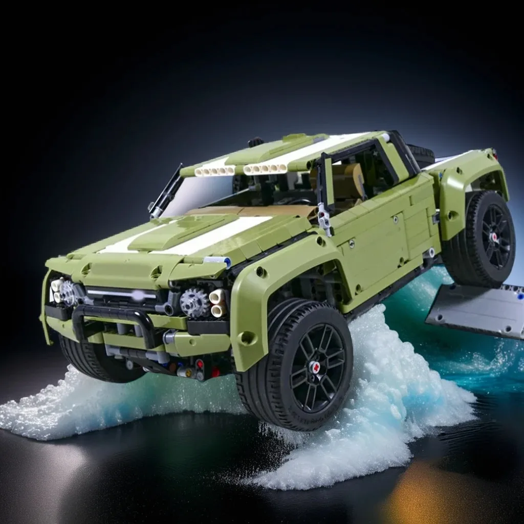 2573PCS MOC 42110 B-modell Stadion Lkw Landes Roveres Defender-Off-Road DIY Modell Bausteine Geburtstag spielzeug Geschenk Image