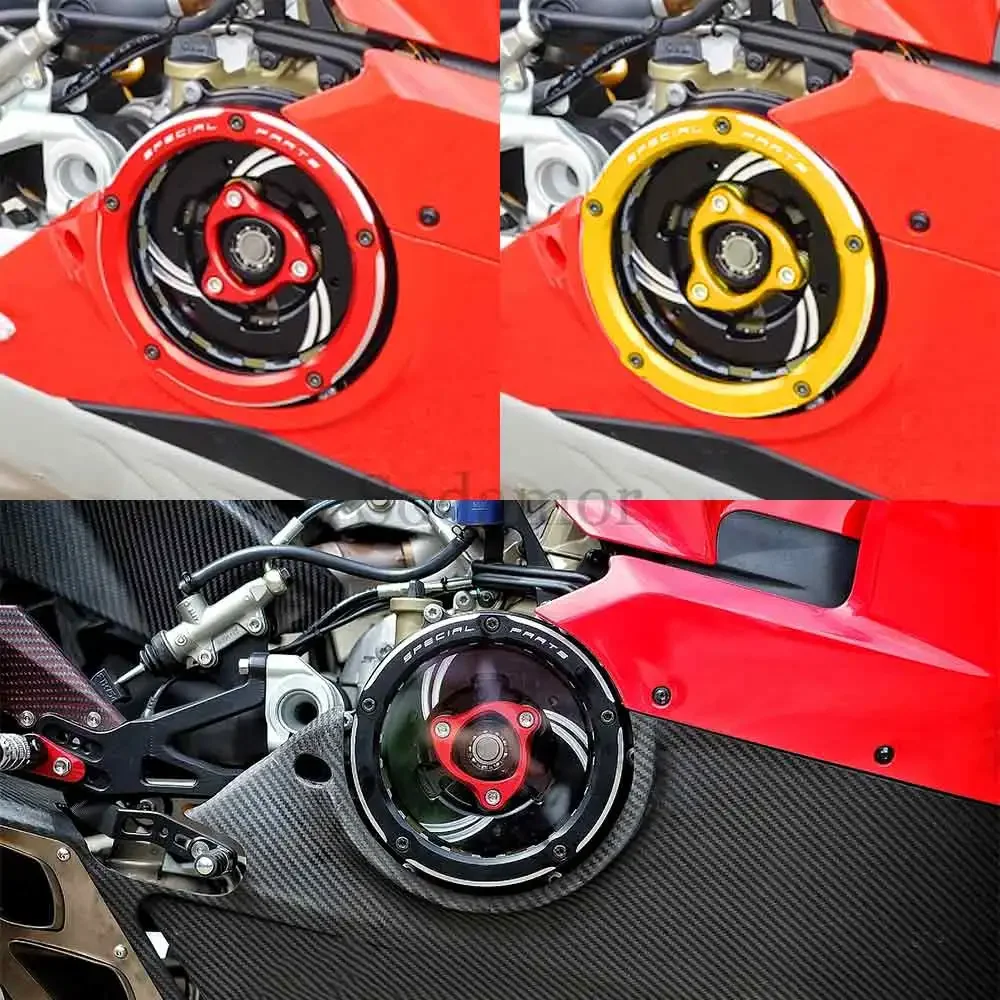 Motorrad Zubehör Motor Klar Kupplung Abdeckung Schutz Schutz Druck Platte Fit Für DUCATI SUPERBIKE PANIGALE V4 2018-2024 Image
