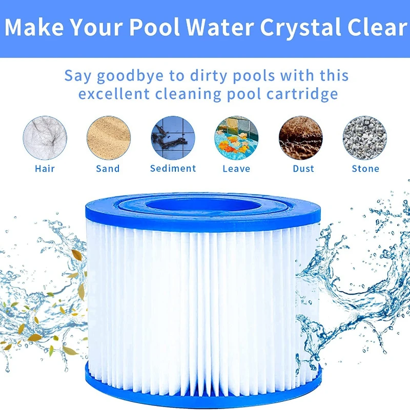 Cartouche de pompe de filtre de piscine pour Bestway VI, Compatible avec Lay-Z-Spa Miami, jardin extérieur, piscine, Sports aquatiques, accessoires de piscine