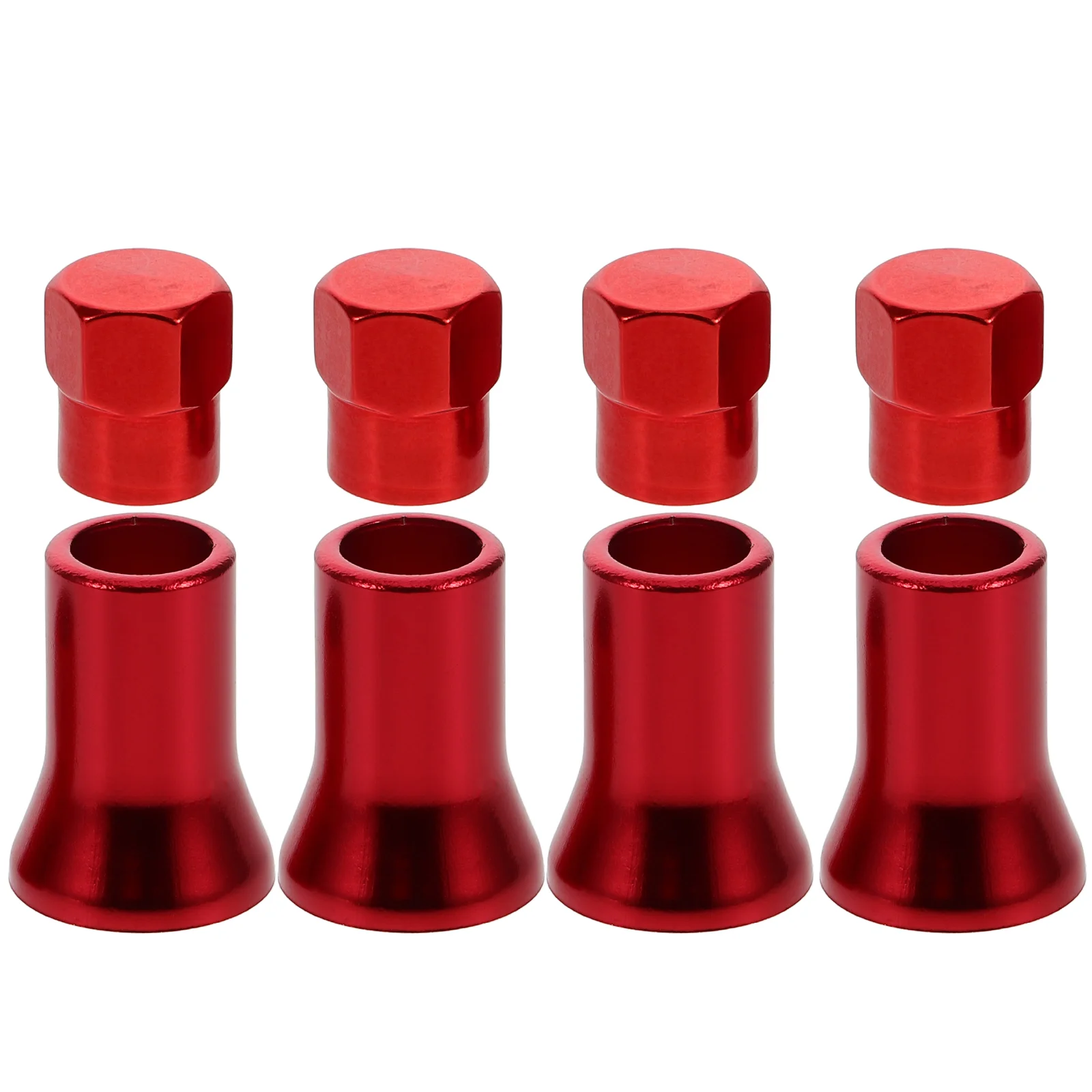 8 pezzi Tappi stelo valvola pneumatici con manicotti Copri stelo valvola in lega di alluminio Tappi valvole ruota per pneumatici auto Accessori auto alla moda