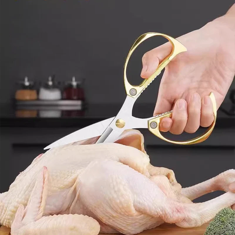 Robuste Geflügelschere mit bequemem Edelstahlgriff für Lebensmittel, Vorhuhn-Knochenschere, Küchenschere, vielseitig einsetzbar Image