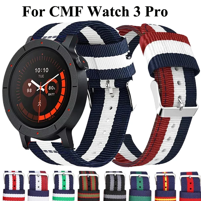 Canvas Nylon für CMF Watch 3 Pro Smartwatch Armband Sportarmband für CMF by Nothing Watch Pro 2 Armband 22 mm Armband Correa Image