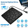 Lettore CD DVD esterno USB 3.0 tipo C 2 in 1 Scrittore RW Masterizzatore DVD Unità ottiche portatili per unità disco PC desktop portatile