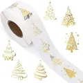 500 pz 1 pollice/2.5 cm Trasparente Buon Natale Adesivi Presenta Carte Tag Sigilli Autoadesivi Etichetta Scrapbooking adesivi