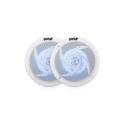 Pyle Waterproof Rated Marine Speakers With Built-In Led Lights