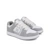 Sneaker DC SHOES "Manteca 4", Gr. 5(36), grau (grau, grau, weiß), 53.02% Leder, 46.98% Synthetikmaterial, Schuhe