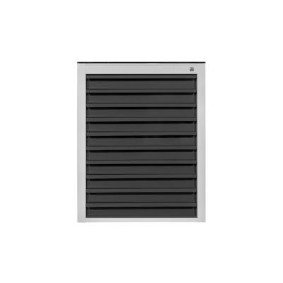 PROREGAL Schubladenschrank Kobra mit 10 Schubladen + Gummiauflage | HxBxT 90x71x55cm | Lichtgrau/Anthrazitgrau | Schubladenbox, Werkzeugschublade Image