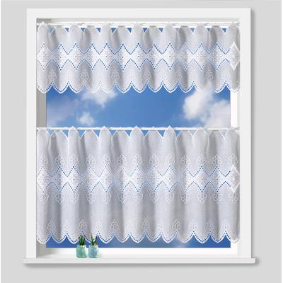 Scheibengardine nach Maß WECKBRODT "Anthea", weiß, B:200cm H:30cm, Obermaterial: 100% Polyester, Gardinen nach Maß, Bistro, Gardine, Store, nach Maß Image