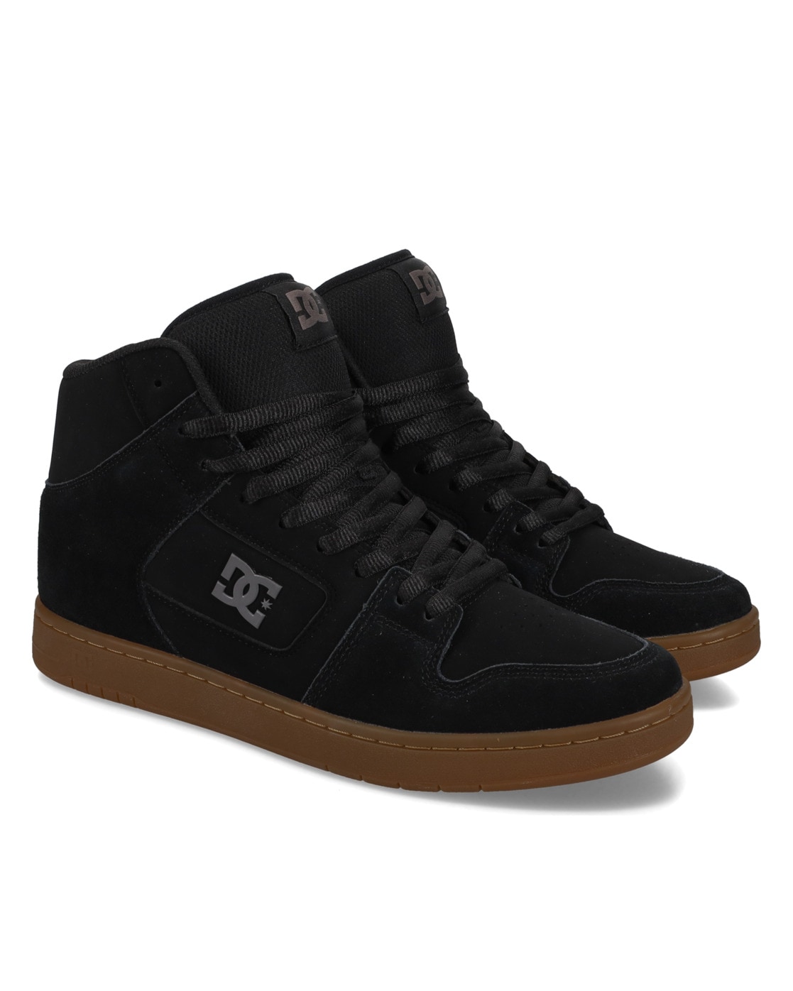 Sneaker DC SHOES "Manteca 4 Hi", Herren, Gr. 6,5(38,5), schwarz (schwarz, gum), Obermaterial:51.34% Leder, 48.66% Synthetikmaterial;, Schuhe Sneaker