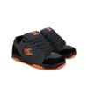 Sneaker DC SHOES "DC Coiler", Gr. 11,5(45), grau (grau, schwarz, orange), 42.52% Leder, 34.74% Synthetikmaterial, 22.74% Polyester, Schuhe