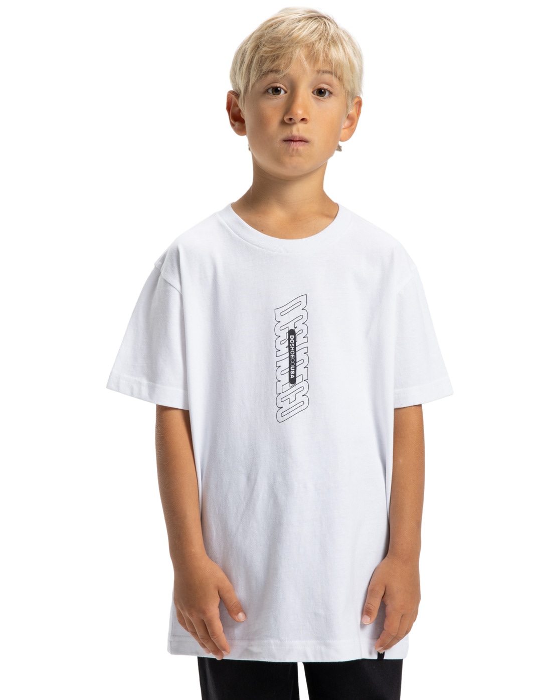 T-Shirt DC SHOES "DC Omega", Jungen, Gr. 12(148-156cm), weiß, 75% Baumwolle, 25% Baumwolle, Shirts T-Shirt