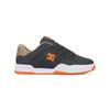 Sneaker DC SHOES "Central", Gr. 10(43), grau, tan, orange, Obermaterial: Leder / Futter: Textil / Außensohle: Gummi, Schuhe