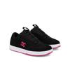 Sneaker DC SHOES "DC Astrix", Gr. 7(38), pink (schwarz, schwarz, pink), 61.35% Leder, 38.65% Synthetikmaterial, Schuhe