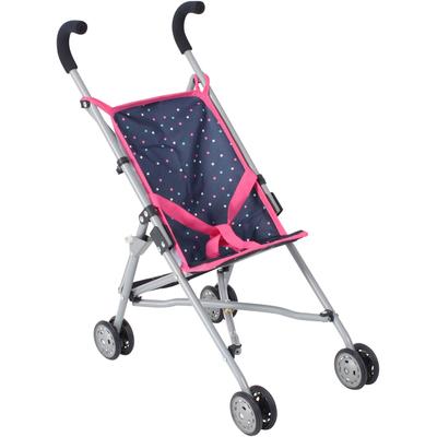 Puppenbuggy CHIC2000 "Roma, Mini-Buggy", blau (konfetti), Puppenwagen, KinderB:29cm H:57cm T:50cm, Metall, Kunststoff, Stoff, B:29cm H:57cm T:50cm