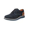 Schnürschuh BUGATTI "bugatti Halbschuhe Veloursleder", Herren, Gr. 46, blau (dunkelblau), Veloursleder, casual, Schuhe