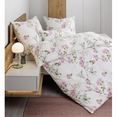 Bettwäsche JANINE "Edelflanell78069 01", rosa (korallenrosa), B/L: 155cm x 200cm, , Edel-Köper-Flanell, B/L: 80cm x 80cm, Edel-Köper-Flanell, Obermaterial: 100% Baumwolle, Bettwäsche, mit Reissverschluss Image