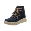 Schnürstiefelette HUSH PUPPIES "Hush Puppies Stiefelette Leder", Damen, Gr. 38, blau (navy), Leder, casual, Schuhe