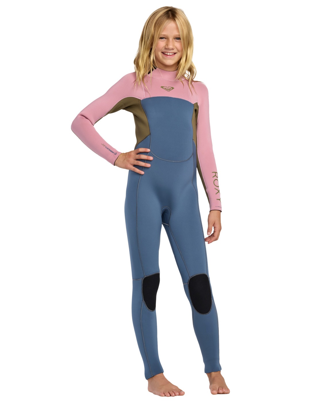 Neoprenanzug ROXY "4/3mm Prologue+", Kinder, Gr. 10 ( 140-148cm & 36-41 kg), ash, 87% Polyester, 13% Spandx, Sportanzüge Image