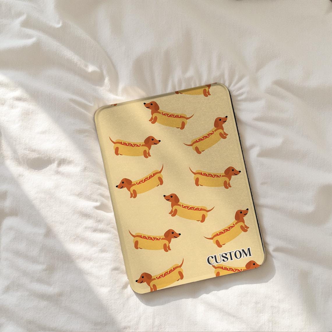 Étui pour Kindle Yellow Sausage Dogs, tout nouvel étui pour Kindle 12e génération 2024, Paperwhite 12e 7 pouces 11e 6,8 pouces 10e 6 pouces, étui de p